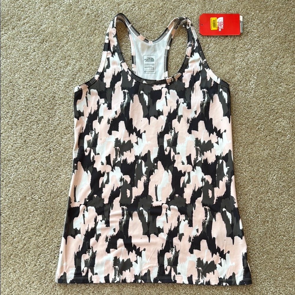The North Face Black Pink Racerback Tank Top flash dry size large